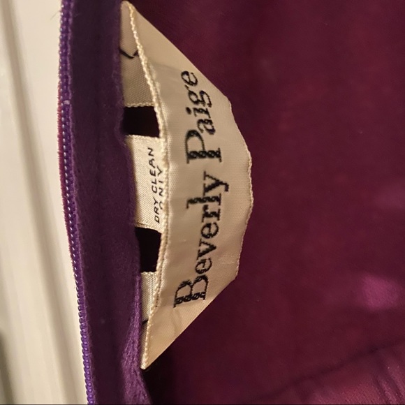 Vintage Beverly Paige velvet maxi embroidered cottage core dress shirt sleeve - Picture 10 of 16